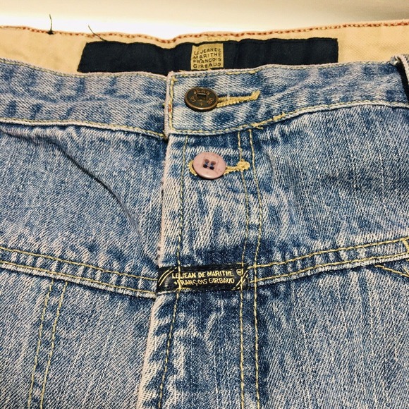 Vtg Y2K Marithe Francois Girbaud Men 40 Blue Denim Urban Street Jorts Shorts - Picture 9 of 11